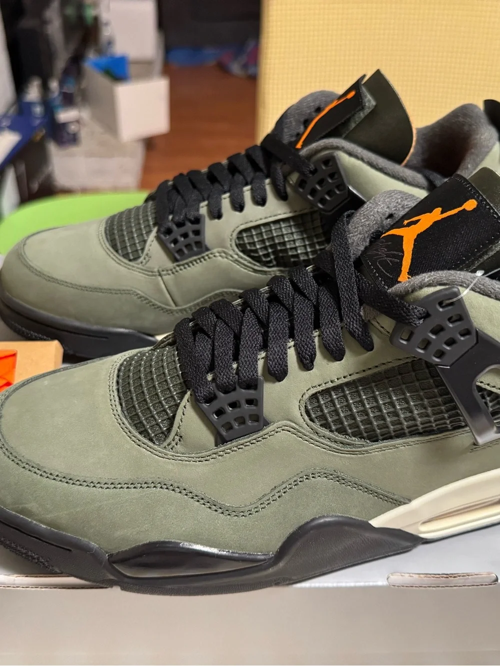 Air Jordan 4 Retro Undefeated - Olive/Orange Men’s Sneakers